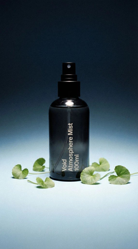 Premium product photography with Void atmosphere mist